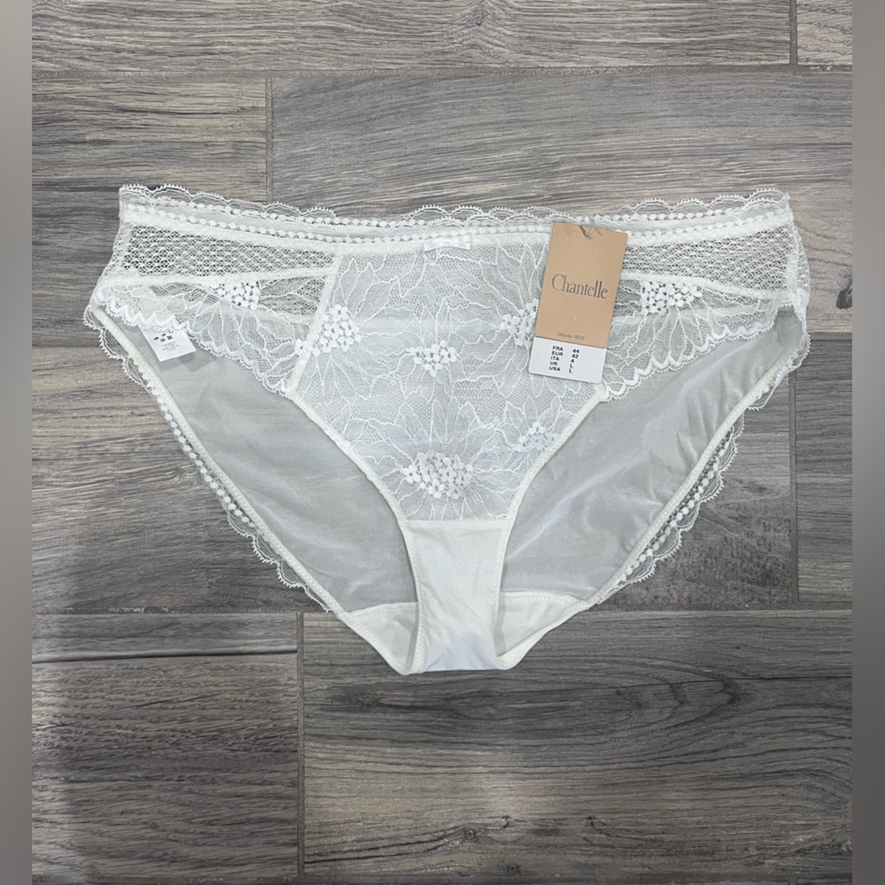 Chantelle Ivory Lace Trim Panties